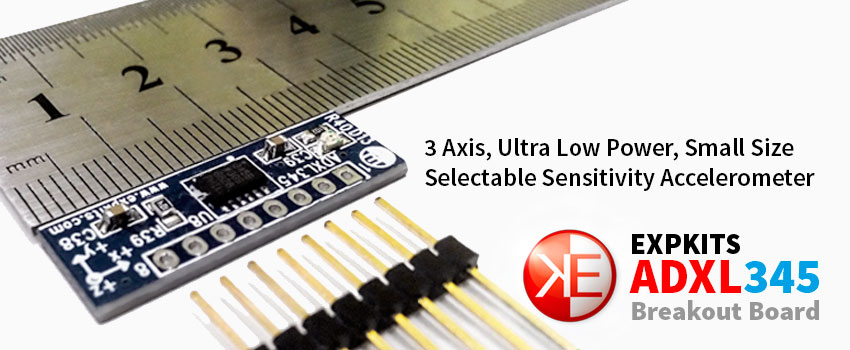 Expkits ADXL345 Accelerometer, İvme Ölçer, Breakout Board